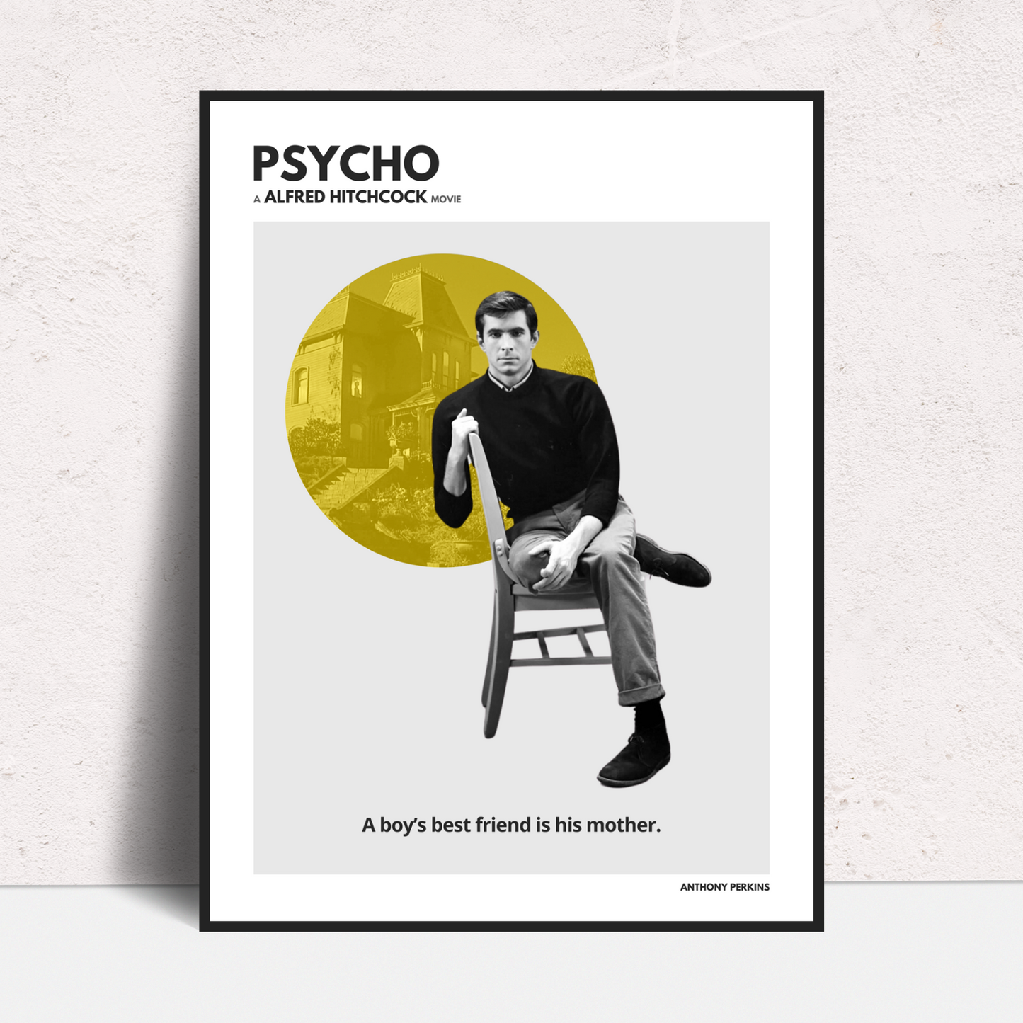 Framed poster, printed on thick matte paper.